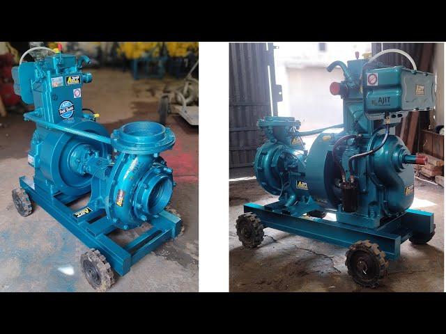 12HP (114.3mm) ENGINE 6X6 WATER PUMP TROLLY MOUNTED   9574962678 / 9374179133 #watersupply #farming