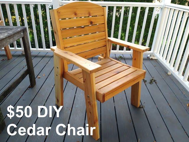 DIY $50 Cedar Outdoor Dining Chair