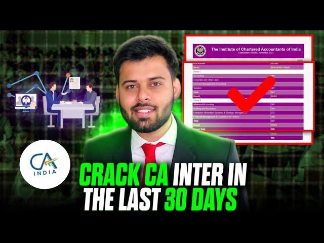 Crack CA Inter May 24 in 30  Days