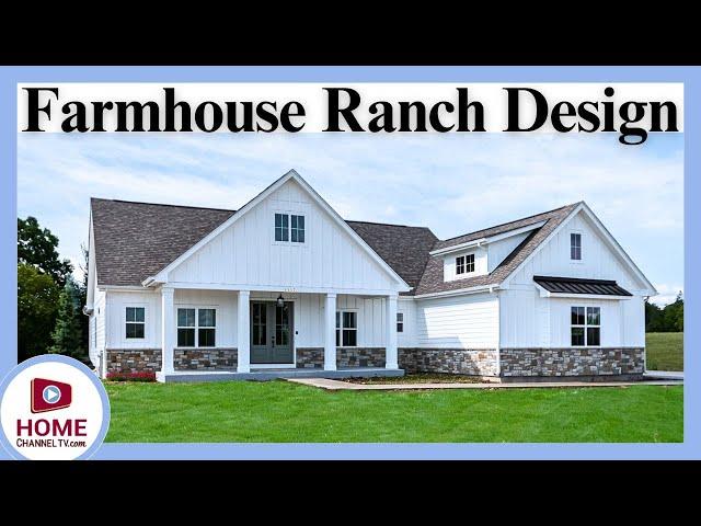 Farmhouse Style Ranch Home Design, New Construction House Tour