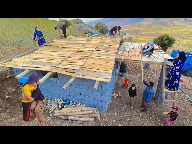 Build Milad and Mahin's Wooden Roof | Aynaz and Tiyanaz's Farewell
