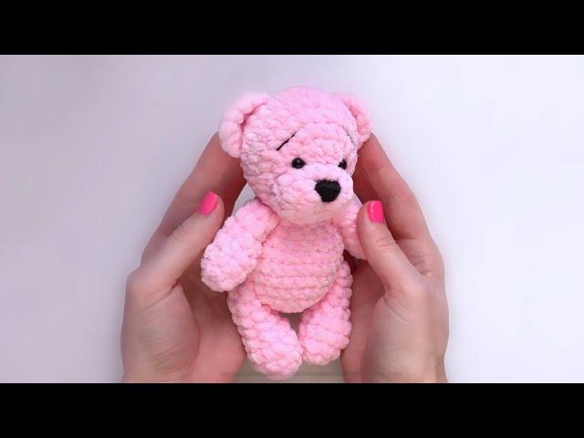 Bear crochet from plush yarn. Detailed Tutorial. Part 2