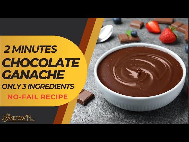 2 minutes Quick and Simple Chocolate Ganache Recipe By Chef