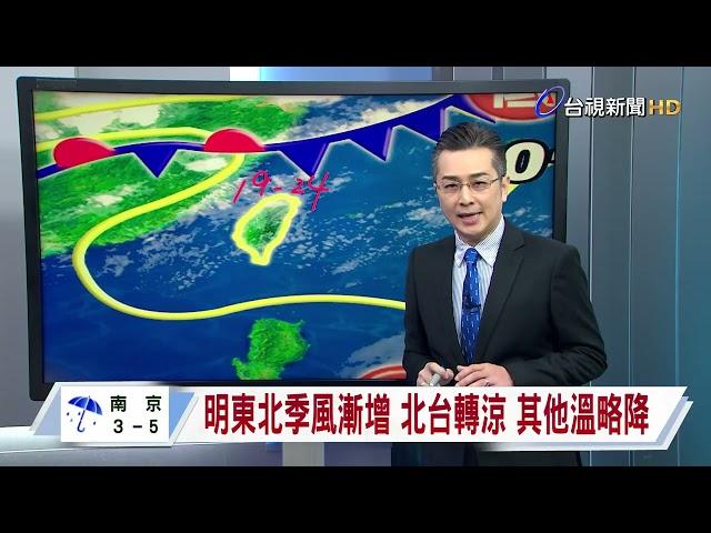 【0303台視晚間氣象】明日凌晨起鋒面影響 各地降雨增加