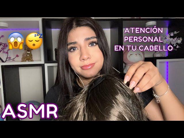 ASMR español / Tu AMIGA de CLASE está OBSESIONADA con TU CABELLO + Masajes al cabello + saco piojos