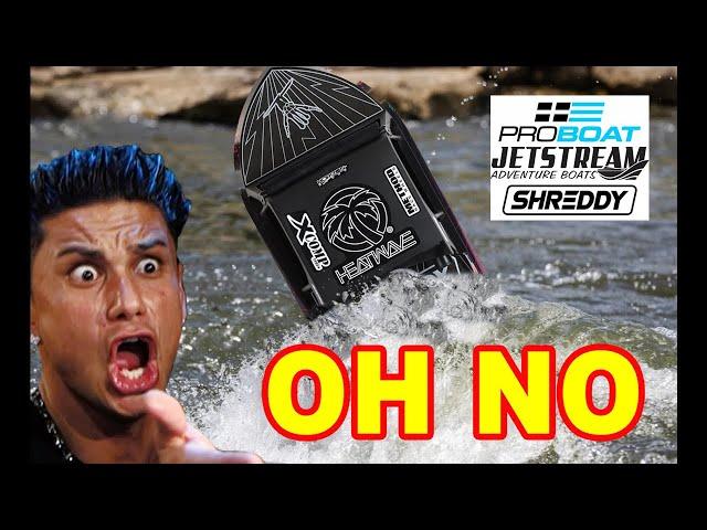 Idiot Sinks New $700 RC Boat! Pro Boat Jetstream Rapids Bashing!