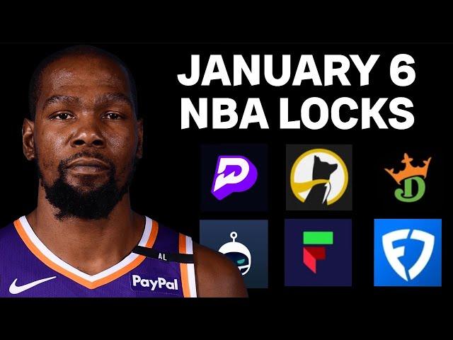 PRIZEPICKS NBA MONDAY 01/06/25 - FREE PICKS!!! - (27-0 RUN!!!) - BEST PLAYER PROPS - NBA TODAY