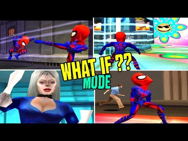 Spider-Man WHAT IF ? Mode | All Easter Eggs (Matrix, Disco Spiderman...) PS1