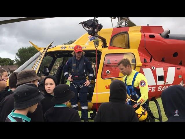 Westpac Lifesaver Rescue Helicopter School Visit Surf Life Saving SA