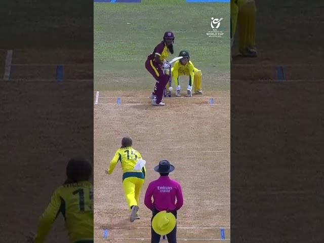 Tegan Williamson's turning ripper outfoxes Amrita Ramtahal #U19WorldCup #AUSvWI #cricket