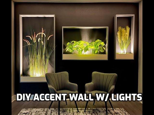 DIY Easy Accent Wall | LED lights | Feature Wall