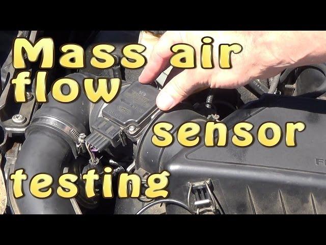 Mass air flow sensor (MAF) testing without dismantling