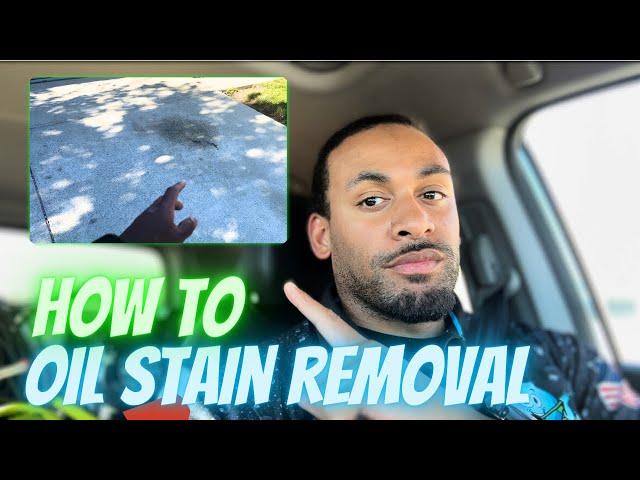 How to Remove Oil Stains From Concrete. (muriatic acid) ￼#howto #stainremover #pressurewashing