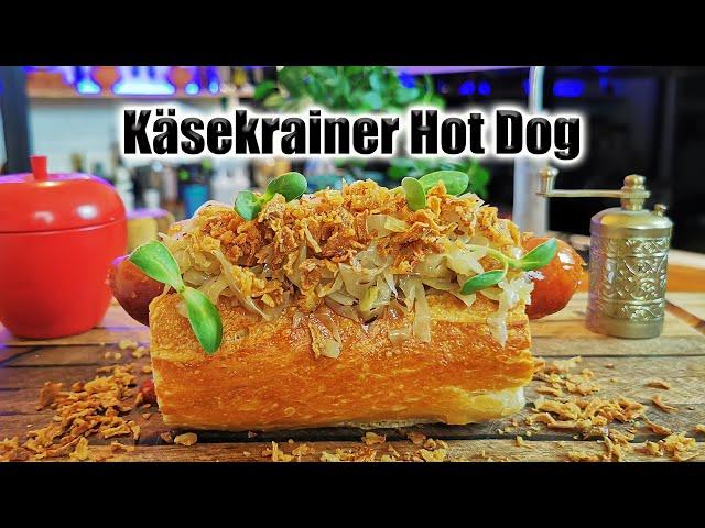 Hot Dog Käsekrainer - [Carnat cu Ementaler] - si Varza Murata Fiarta in Vin cu Chimen