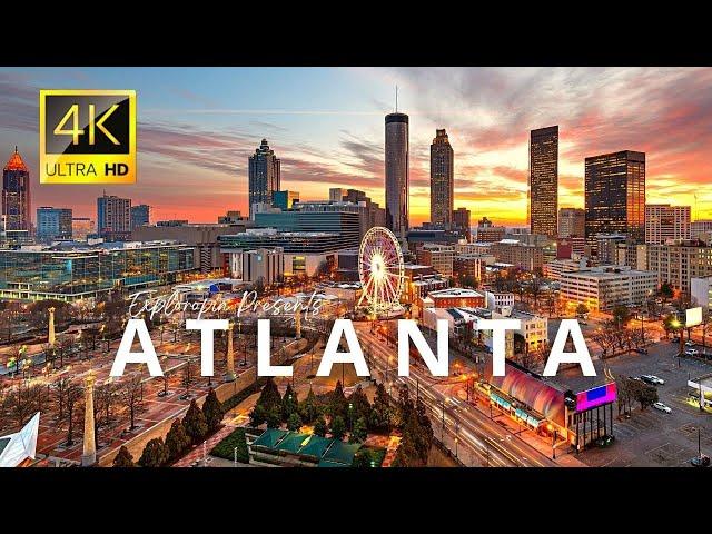 Atlanta, Georgia, USA  in 4K ULTRA HD 60FPS Video by Drone