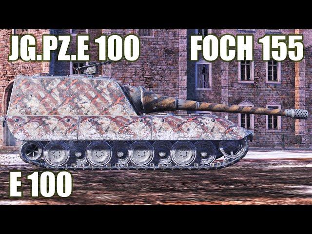 Jg.Pz.E100, Foch 155 & E 100 ● WoT Blitz