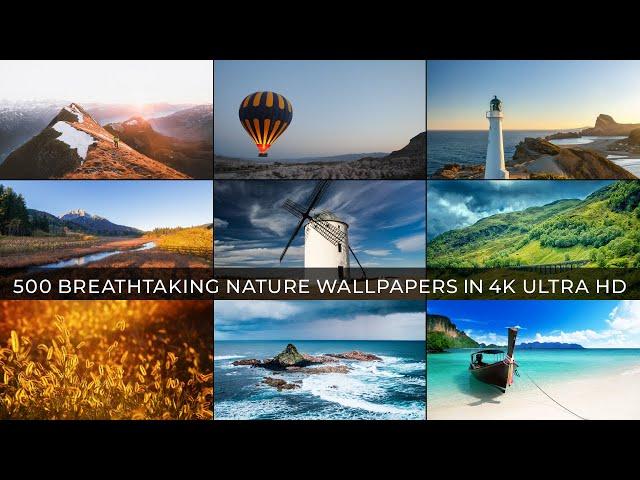 500 Breathtaking Nature Landscape | No Sound | #wallpapers #screensaver  4k ultra hd