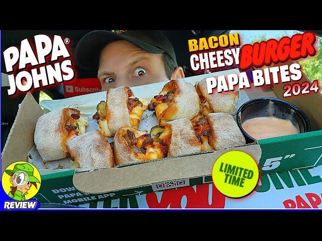 Papa John's® Bacon Cheesy Burger Papa Bites Review  ⎮ Peep THIS Out! ️‍️