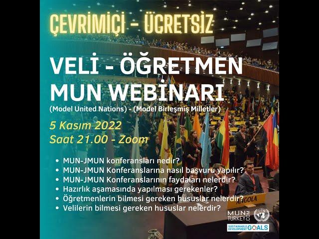 Veli   Öğretmen Webinarı MUNTurkey com 5 Kasım 2022