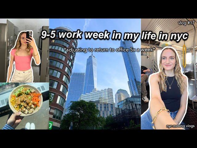 moving to nyc vlog 17. return to office work week, office beauty routine, & commuting to hoboken