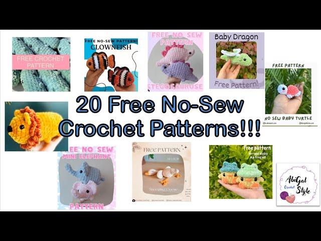 20 Free No-Sew Crochet Patterns!!!