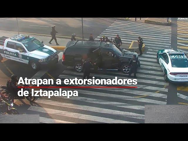 CANSADOS DE LA EXTORSIÓN | Policía trapa a criminales en Iztapalapa gracias a C5