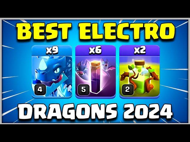 BEST TH13 ELECTRO DRAGON ATTACK STRATEGY + OVERGROWTH + BATS SPELL | COC