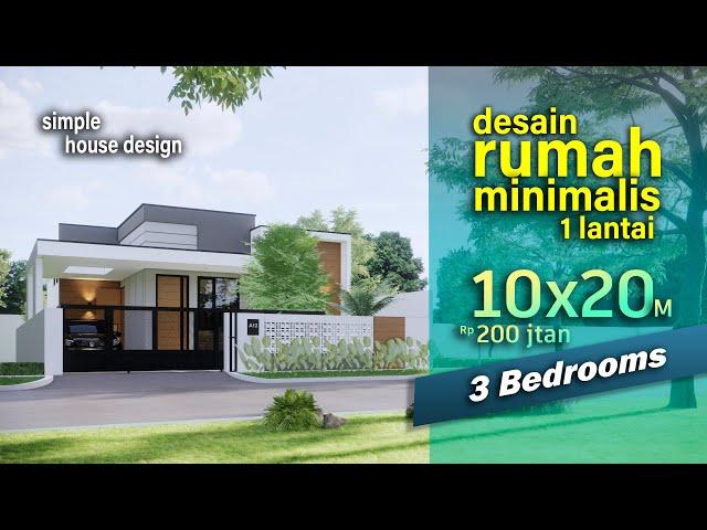 Small House Design Idea (10x20 meter) 3 bedroom & 2 Bathroom