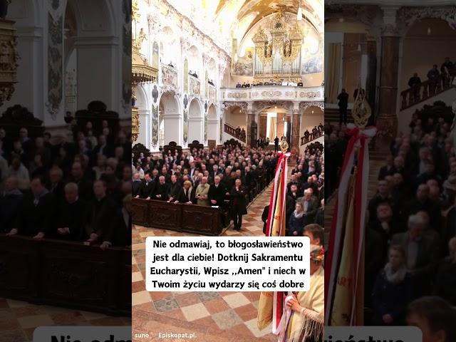 To błogosławieństwo dla ciebie! Dotknij Eucharystii, wpisz „Amen” i niech stanie się coś dobrego.