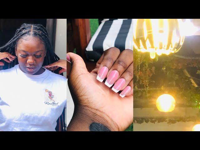 MAINTENANCE VLOG:doing my hair || Nails || going to an event