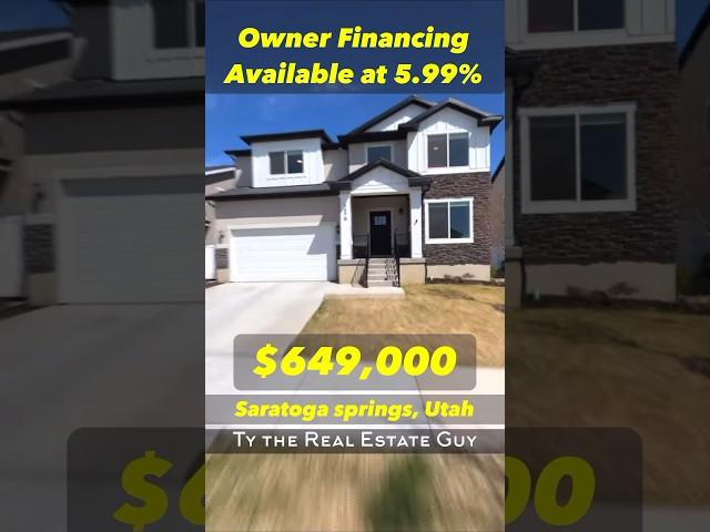 BUY on OWNER Financing ONLY 5.99% - Home for Sale Saratoga Springs Utah #utahhomesforsale