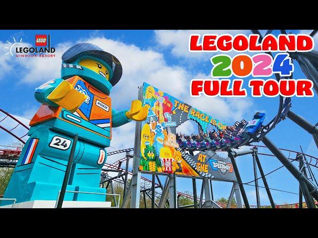 Legoland 2024 Full Walkthrough | Every Ride, Area and Attraction (April 2024) [4K]