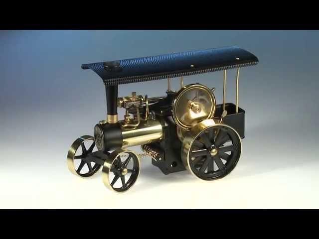 Wilesco D406 Steam Traction Engine black/brass