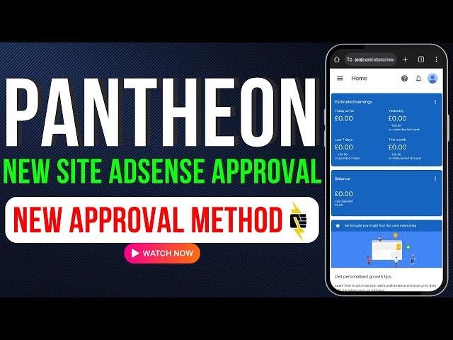 How to Get AdSense Approval From Pantheon In 24 Hour | AdSense Active Dashboard New Method 2025