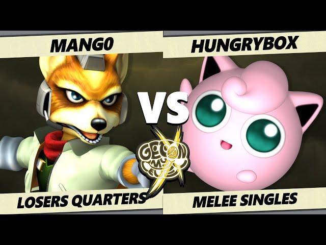 GOML X TOP 8 - Mango (Fox) Vs. Hungrybox (Jigglypuff) Smash Melee - SSBM