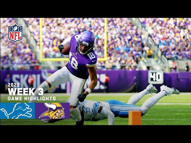 Detroit Lions vs. Minnesota Vikings | 2022 Week 3 Highlights