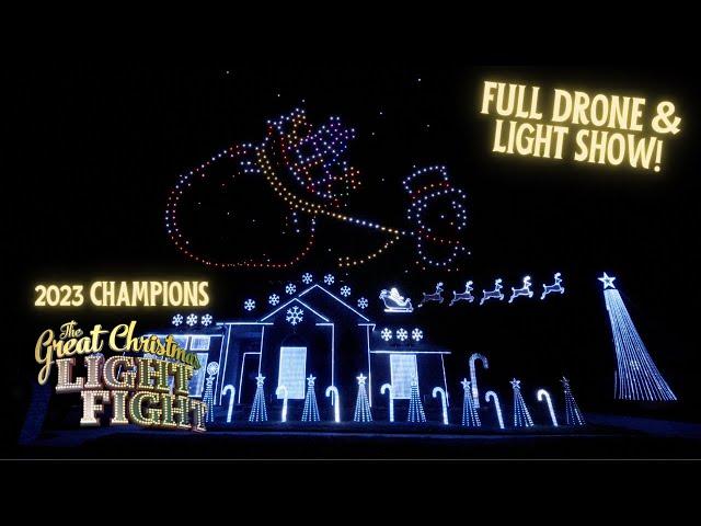 2023 Great Christmas Light Fight Winning Drone Show & Light Show