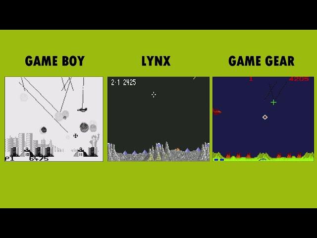 Game Boy Vs Lynx Vs Game Gear - Missile Command