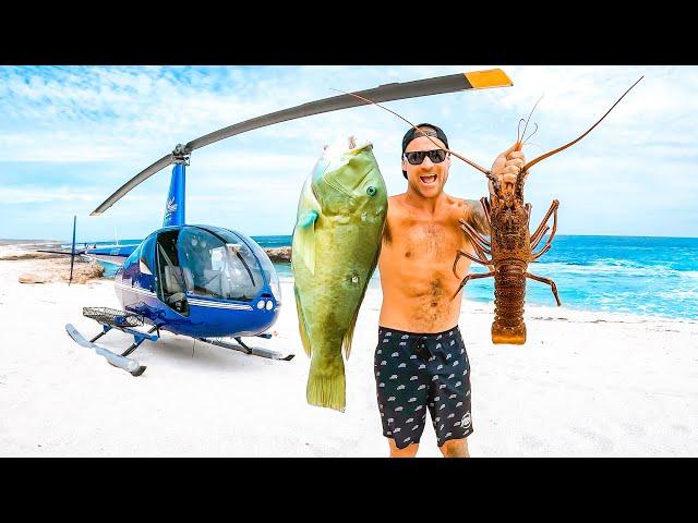 Seafood Catch And Cook In A Helicopter On Remote Islands