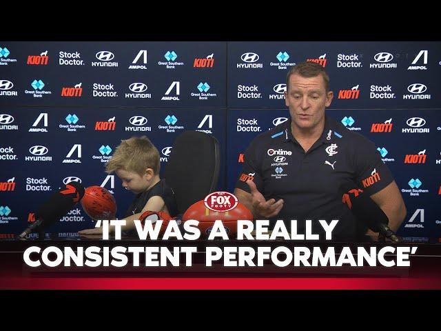 'McKay has been through a journey' - Voss discusses big win | Blues Press Conference | Fox Footy