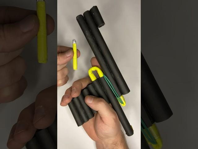 Пистолет из бумаги который стреляет  #diy #самоделки