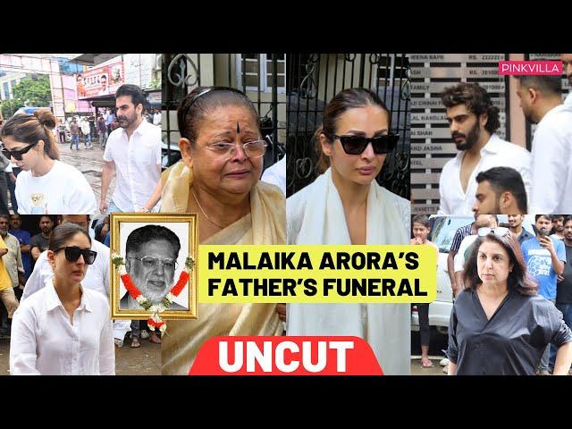 Malaika Arora Father Funeral: Malaika & Her Mom BREAKDOWN | Farah Khan, Arbaaz Khan, Arjun, Kareena