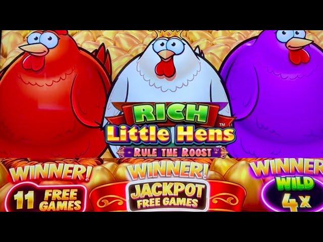 ALL 3 RICH LITTLE HENS ON MAX BET!