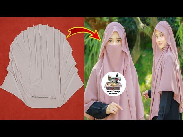 Instant Hijab Design Cutting Stitching/ Princess Instant Hijab/ Naqab Cutting & Stitching/Khimar DIY