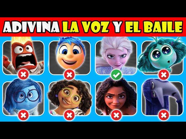Adivina quién CANTA Y BAILA  Inside Out 2 Caracteres, Princesas Disney | NT Quiz