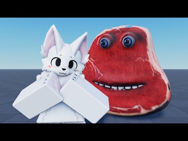 Furry Meets ei ei ei steak[Roblox Animation]