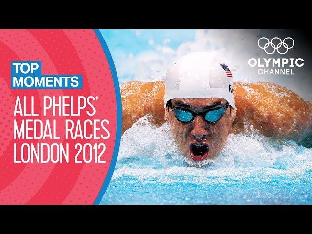 ALL Michael Phelps' Olympic Medal Races from London 2012 | Top Moments