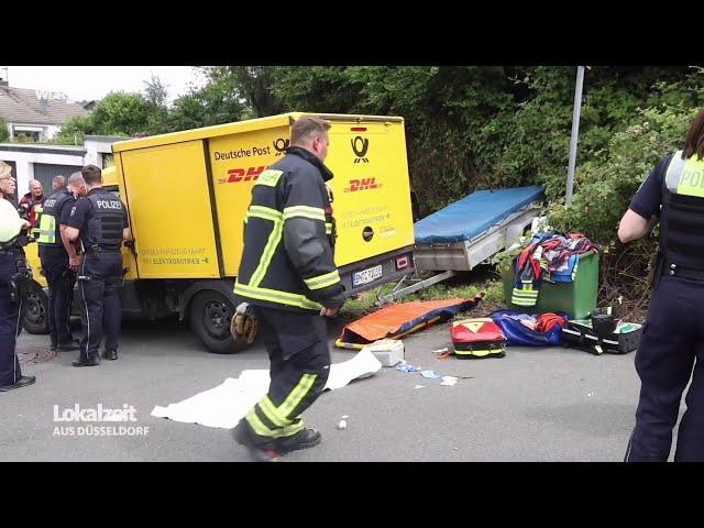 DHL Postbotin von eigenem Auto überrollt