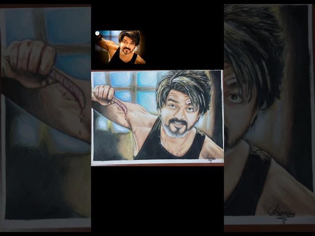 Thalapathy VijayColour Pencil Drawing #viralvideo #art #drawing #tamil