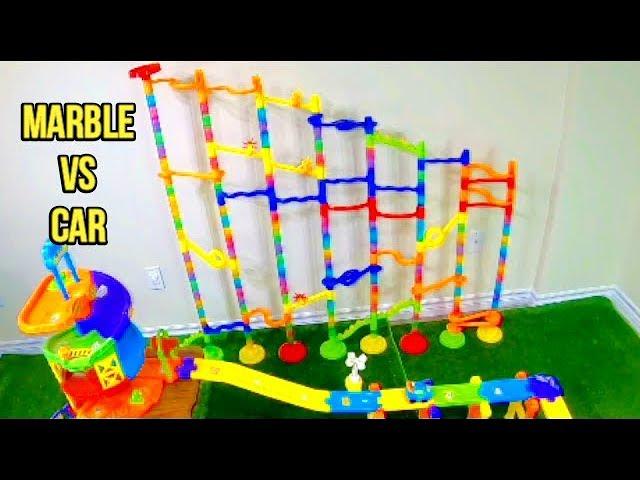 Smart Wheels City: Marble Race! Marble vs Car! Who will win? Fun Club Marble Race Deluxe Set